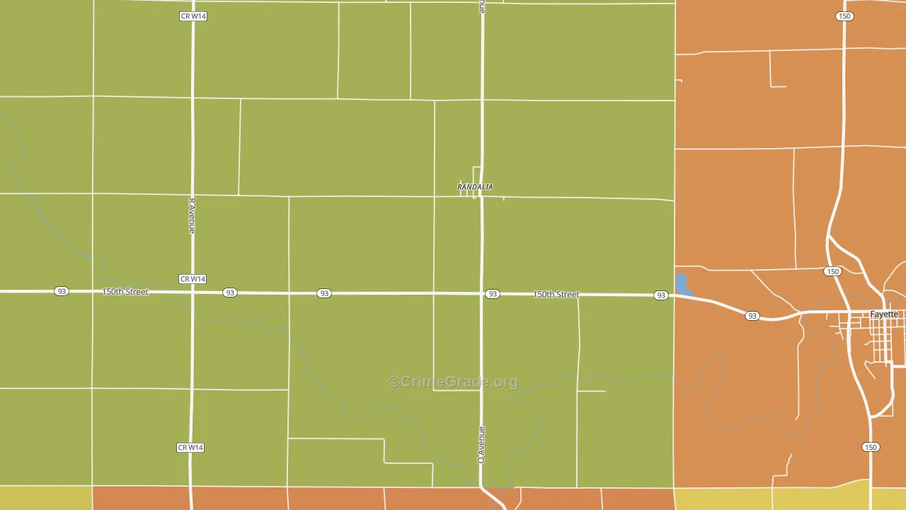 52164, IA Map of Drug-Related Crime Rates