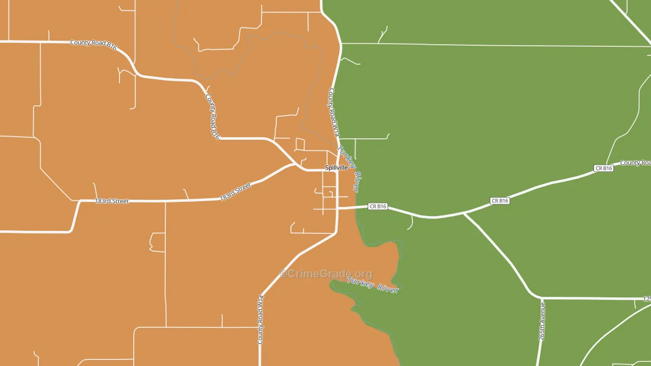52168, IA Map of Drug-Related Crime Rates