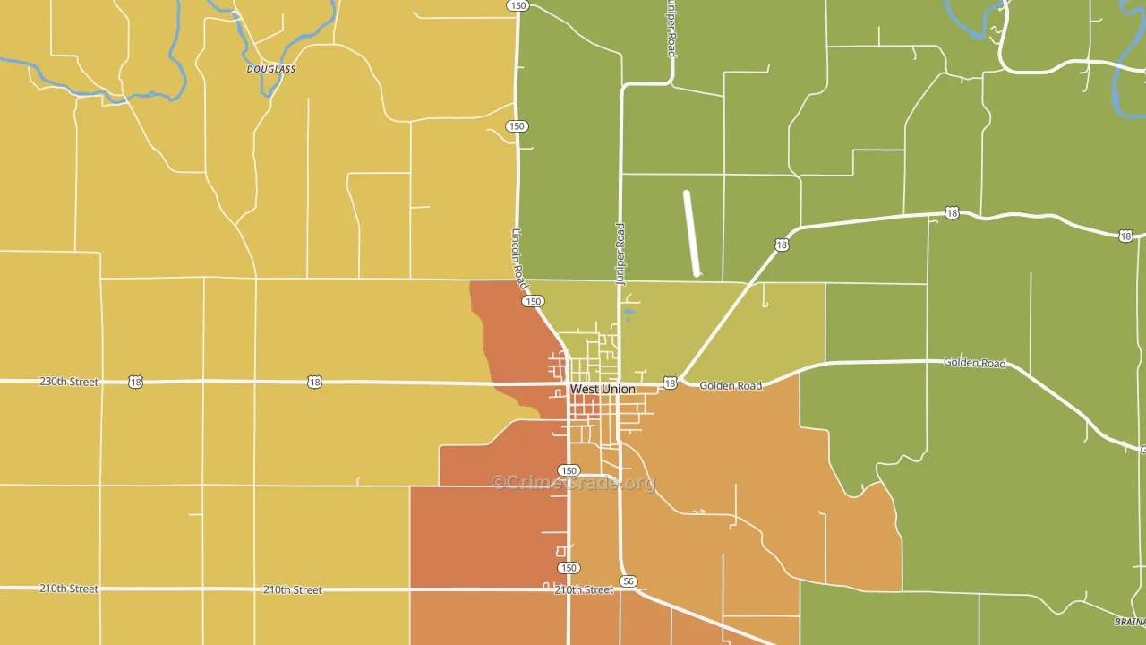 52175, IA Map of Drug-Related Crime Rates