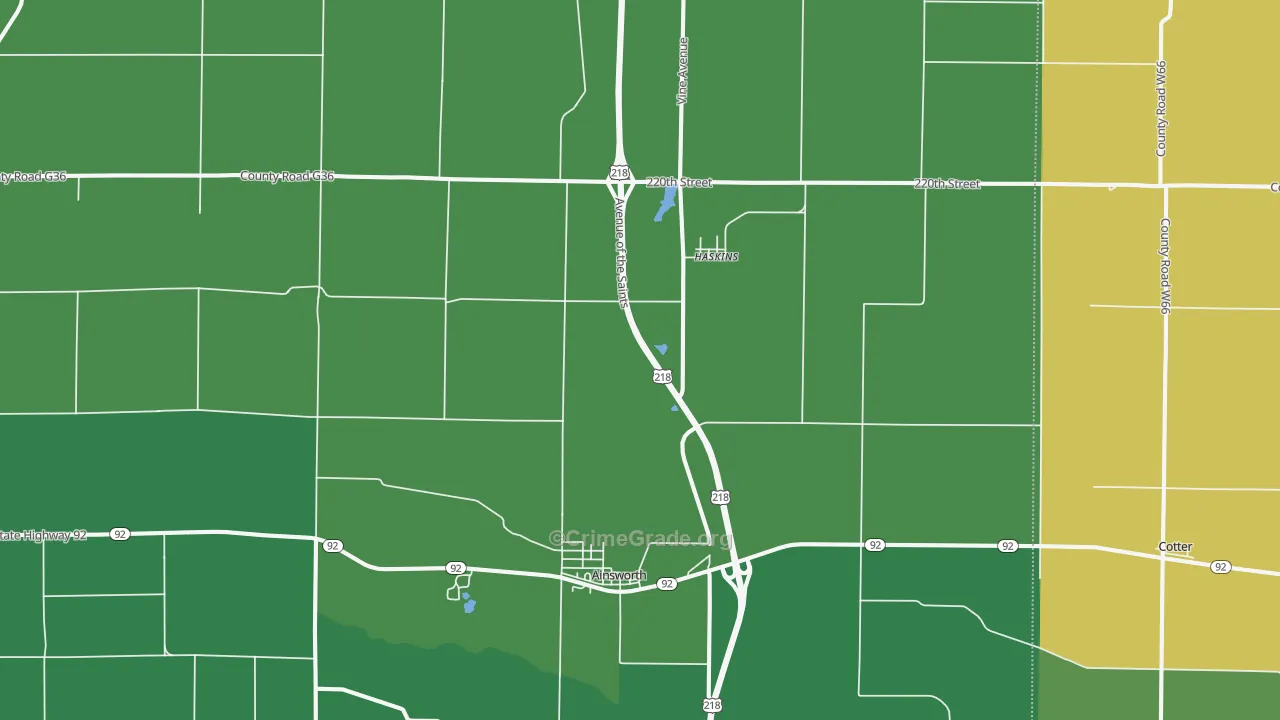 52201, IA Map of Drug-Related Crime Rates