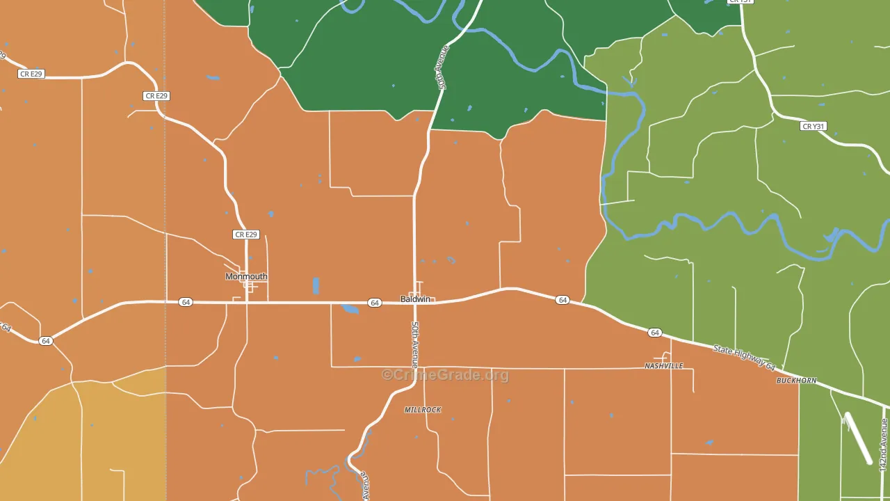 52207, IA Map of Drug-Related Crime Rates