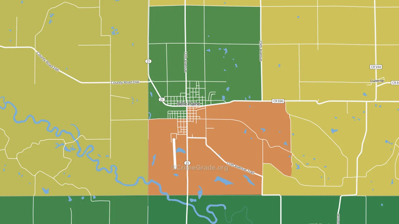 52208, IA Map of Drug-Related Crime Rates