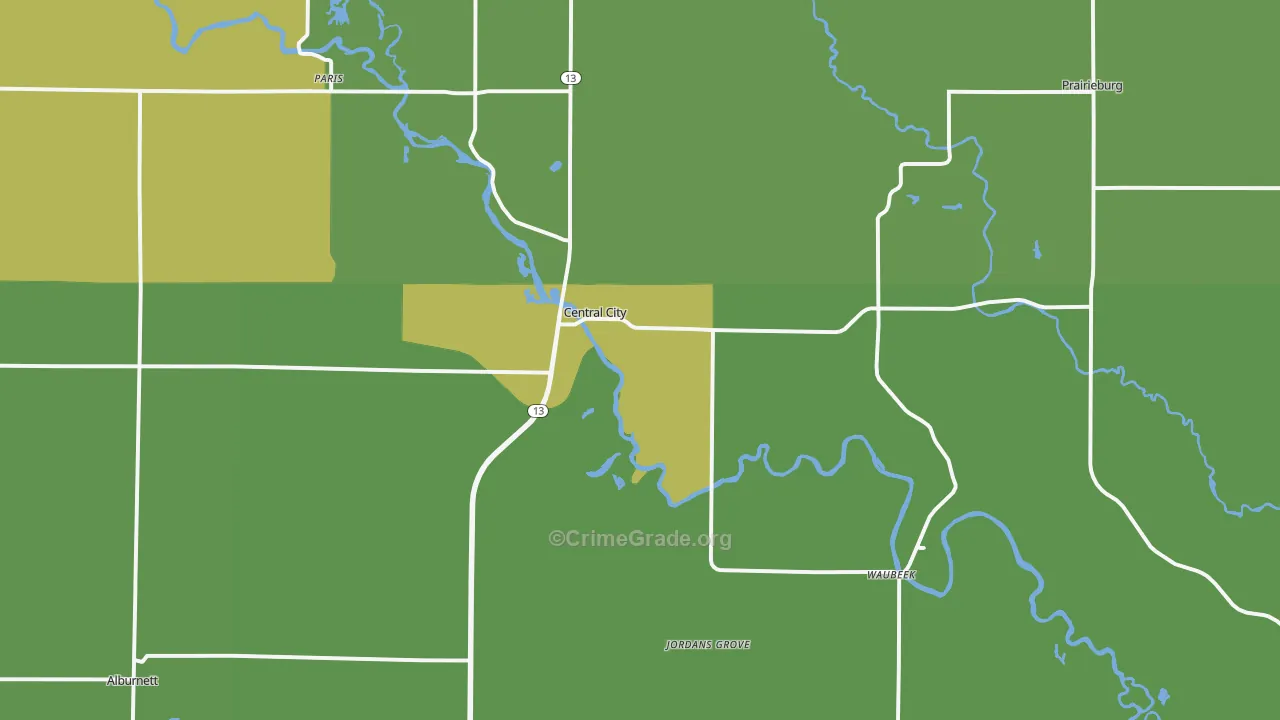 52214, IA Map of Drug-Related Crime Rates