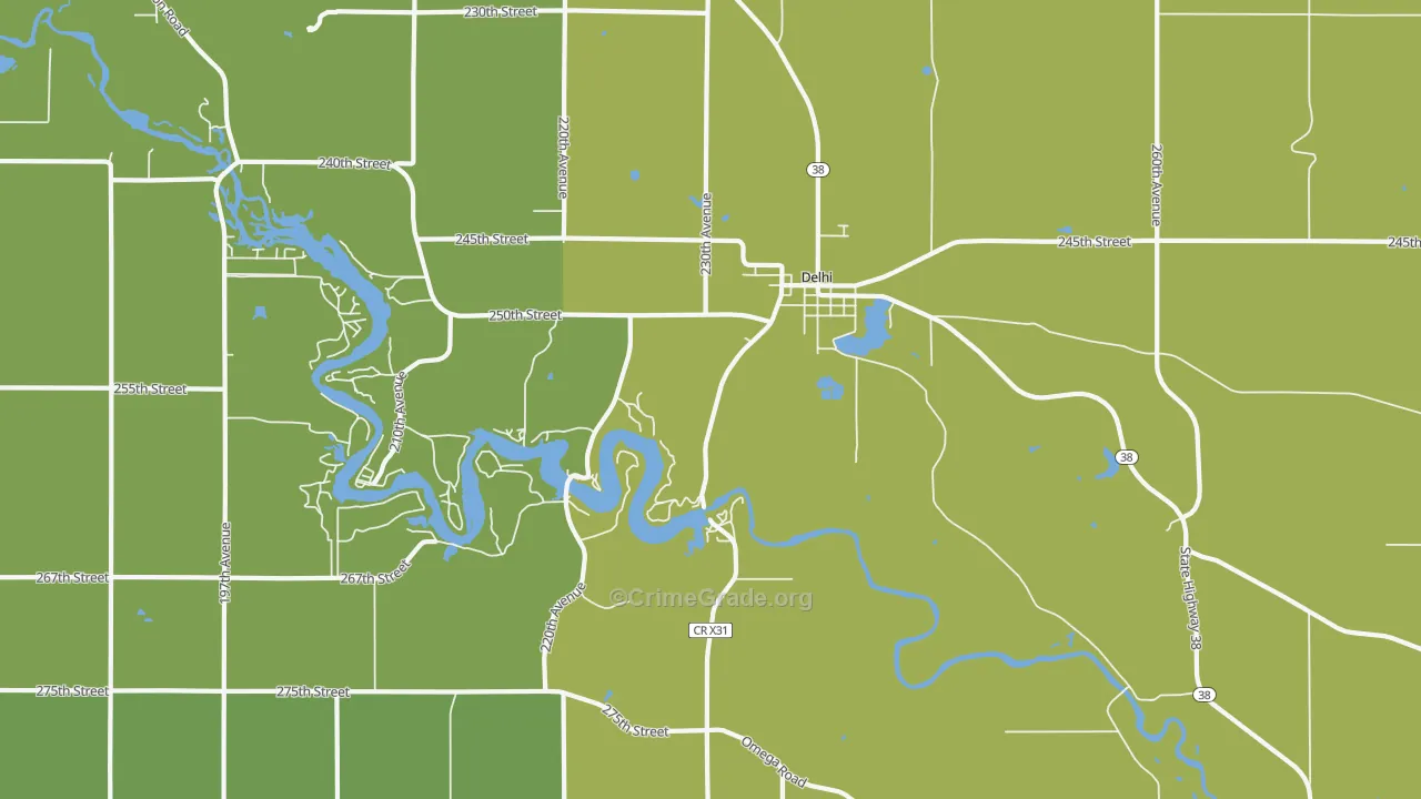 52223, IA Map of Drug-Related Crime Rates