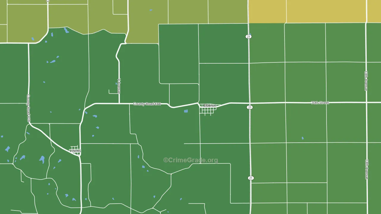 52225, IA Map of Drug-Related Crime Rates