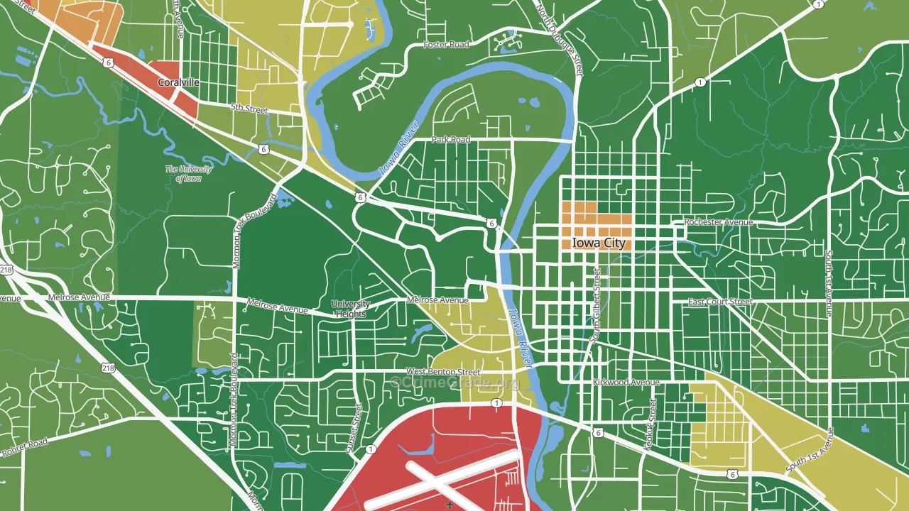 52242, IA Map of Drug-Related Crime Rates