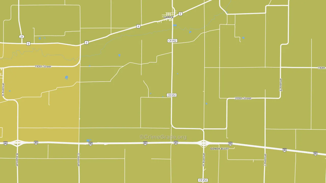 52251, IA Map of Drug-Related Crime Rates