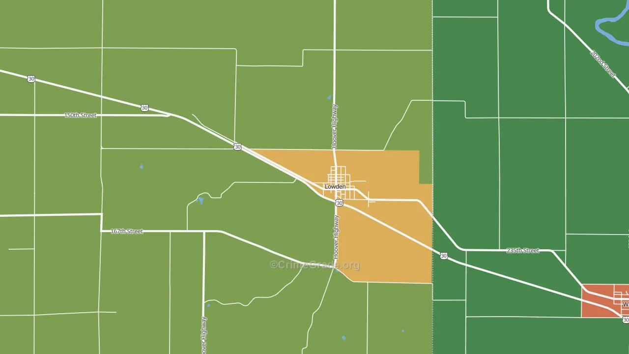 52255, IA Map of Drug-Related Crime Rates