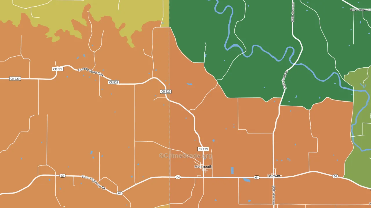 52309, IA Map of Drug-Related Crime Rates