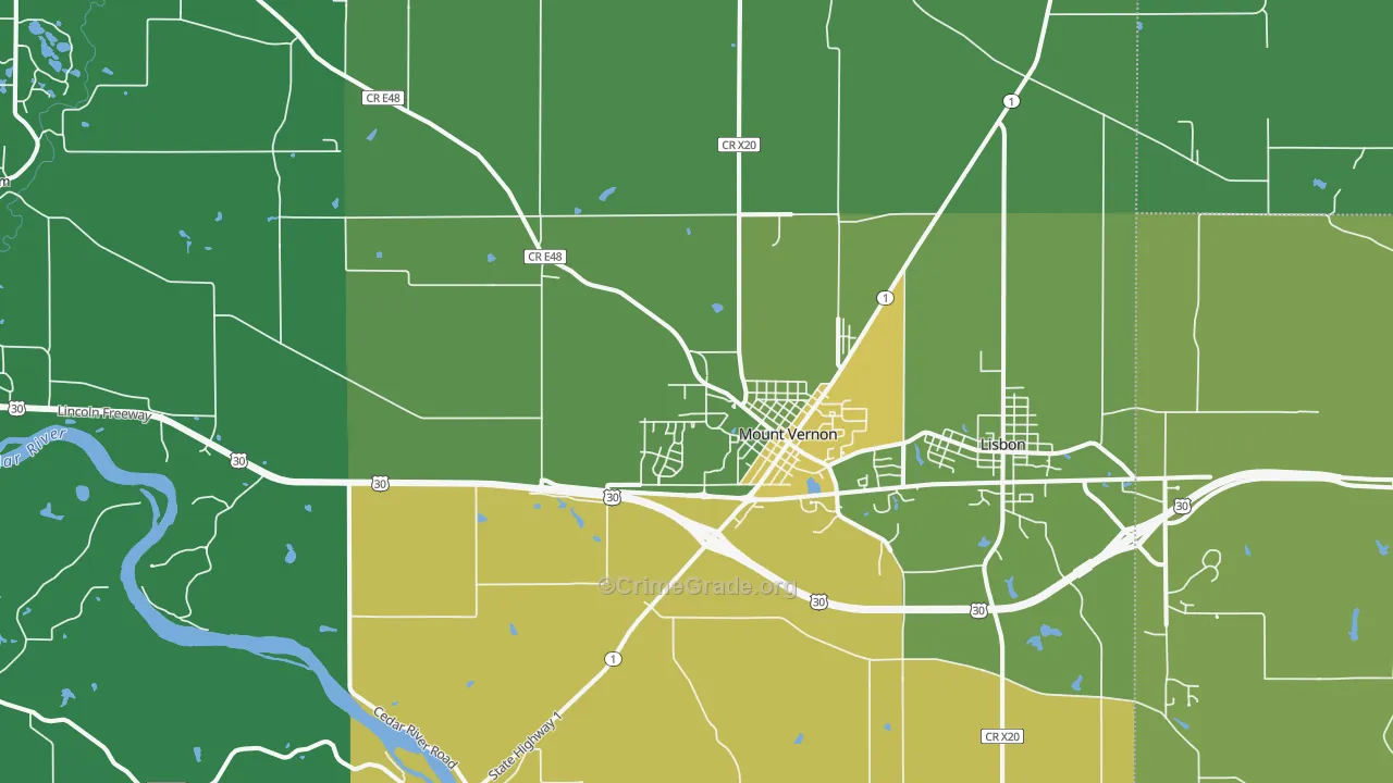 52314, IA Map of Drug-Related Crime Rates