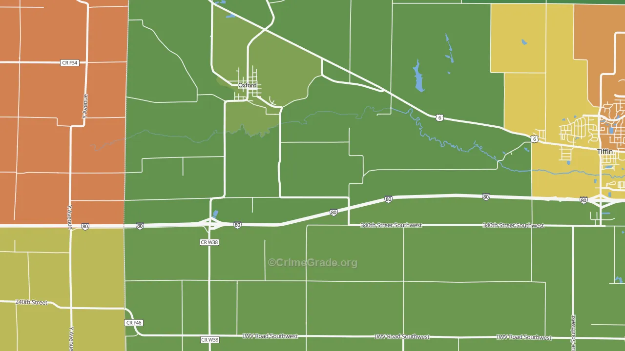 52322, IA Map of Drug-Related Crime Rates