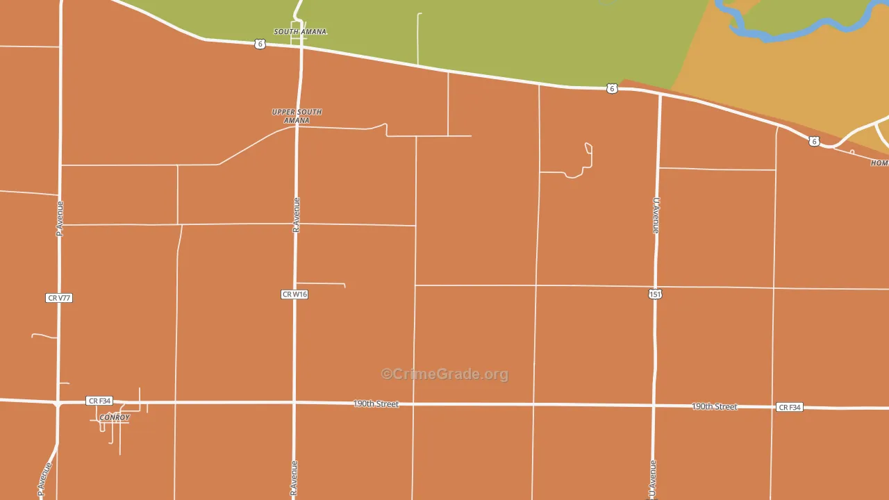52334, IA Map of Drug-Related Crime Rates