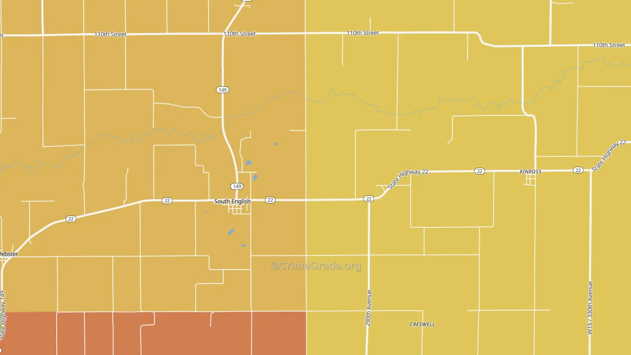 52335, IA Map of Drug-Related Crime Rates