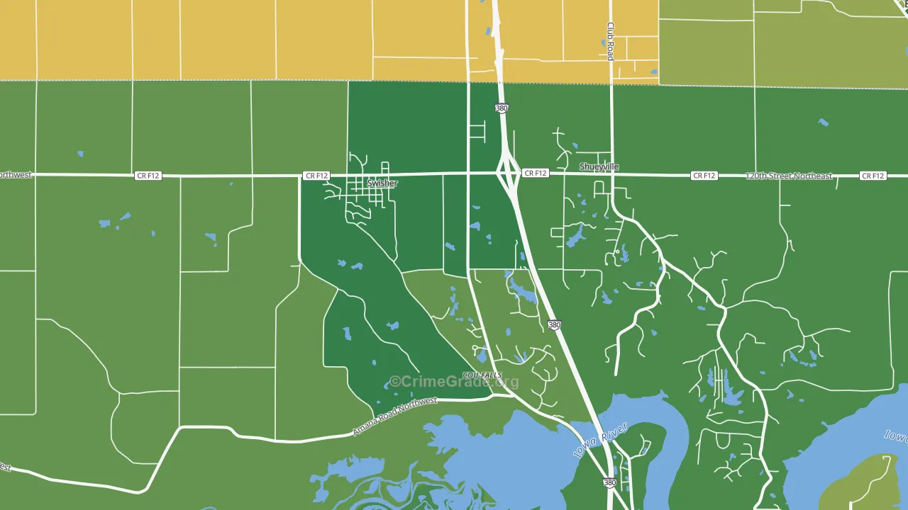52338, IA Map of Drug-Related Crime Rates