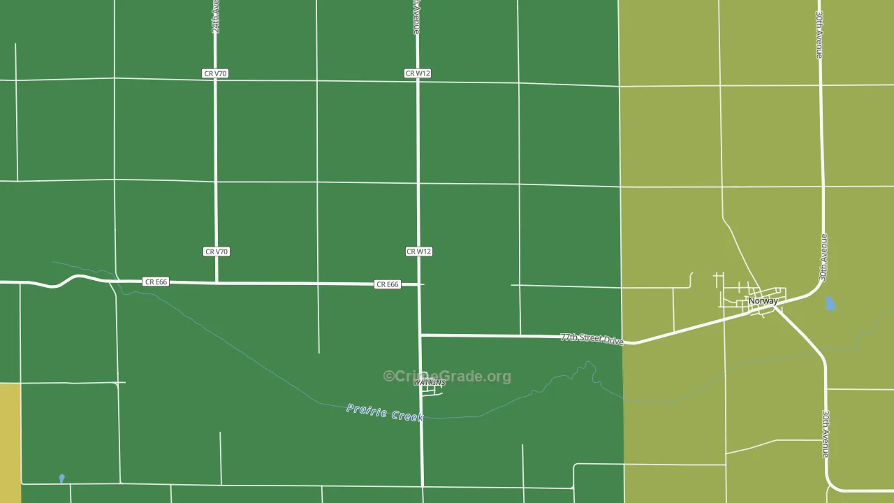 52354, IA Map of Drug-Related Crime Rates