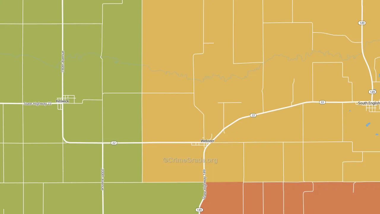 52355, IA Map of Drug-Related Crime Rates