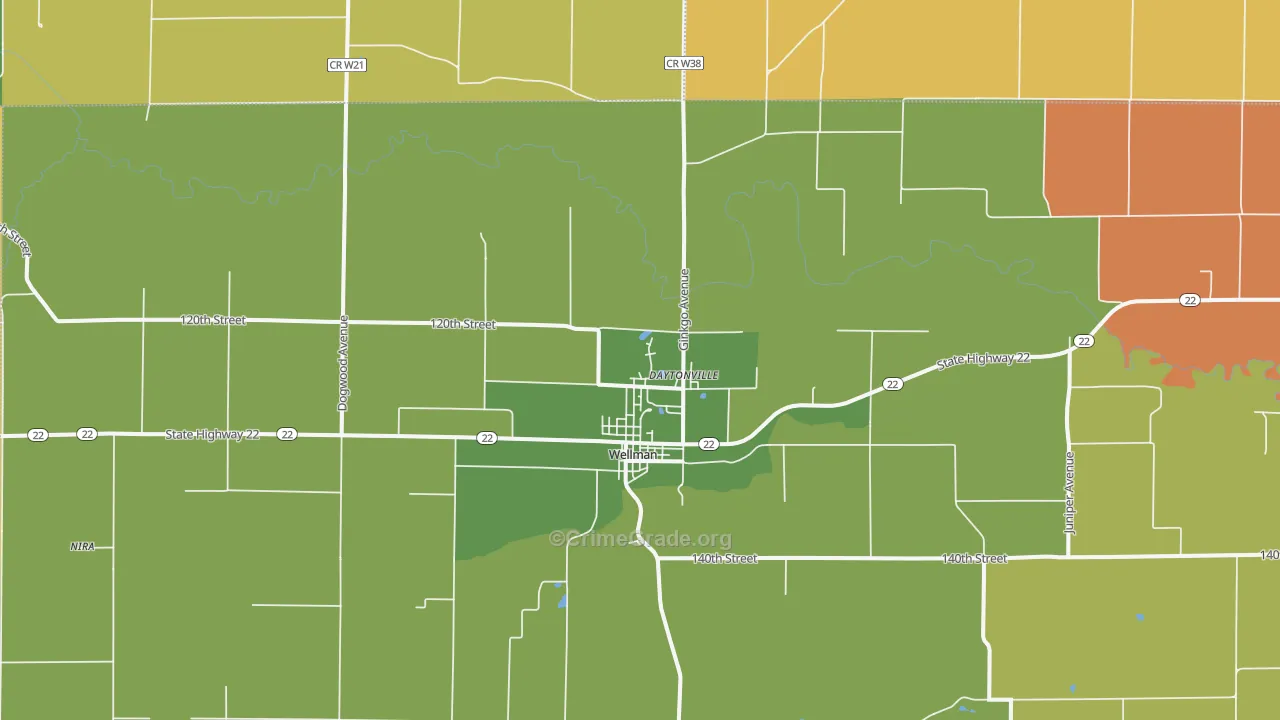 52356, IA Map of Drug-Related Crime Rates