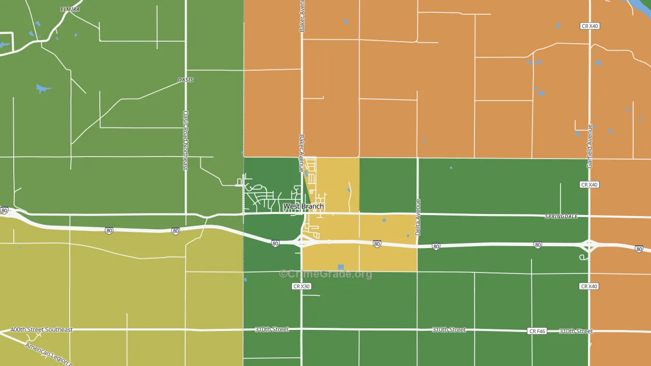 52358, IA Map of Drug-Related Crime Rates