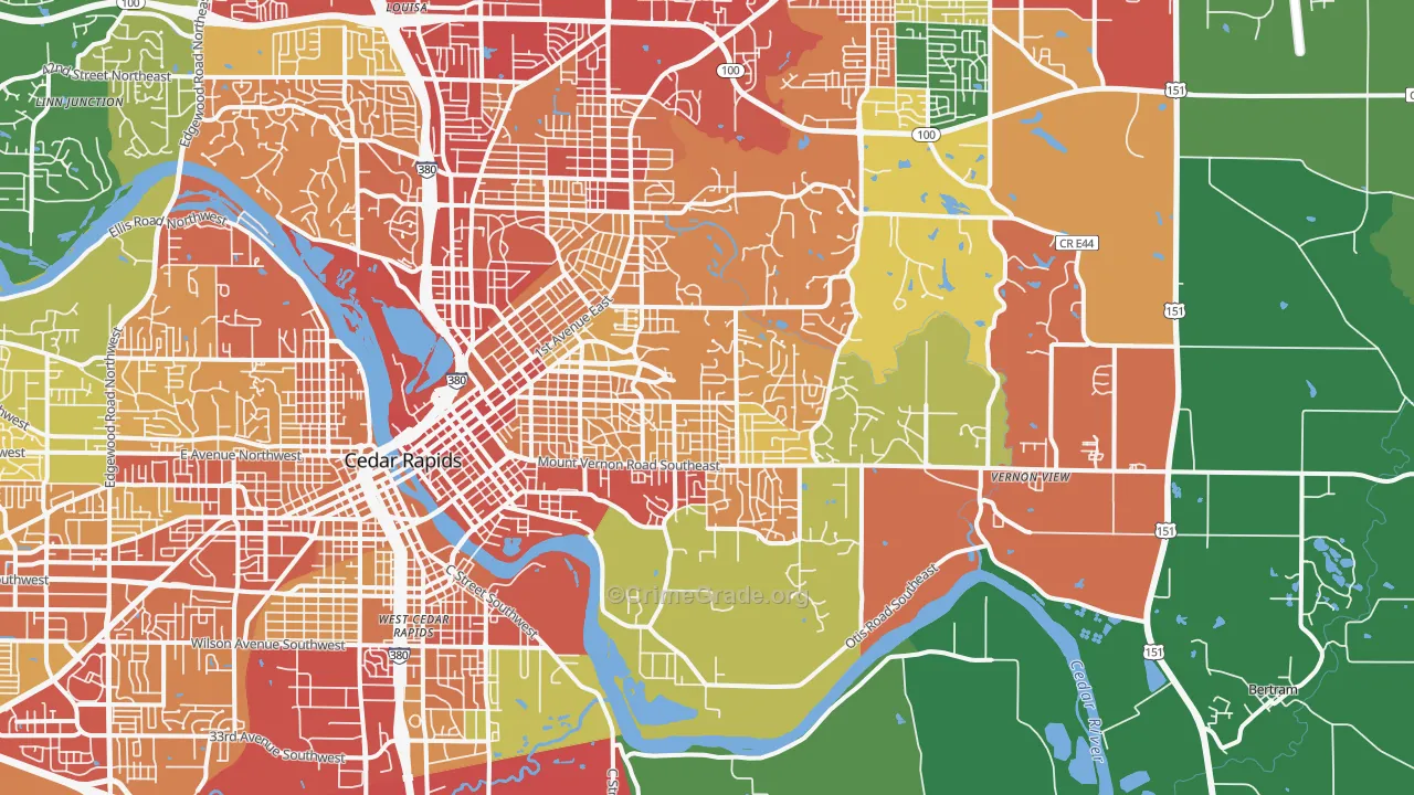 52403, IA Map of Drug-Related Crime Rates