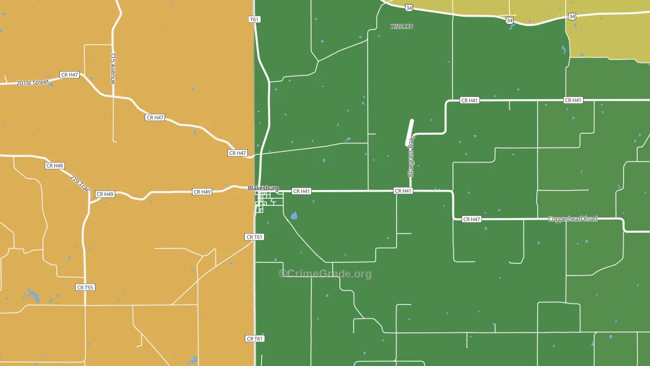 52536, IA Map of Drug-Related Crime Rates