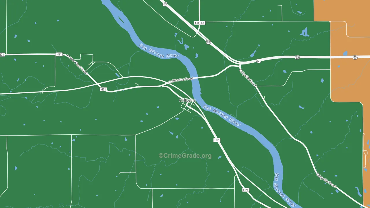 52548, IA Map of Drug-Related Crime Rates
