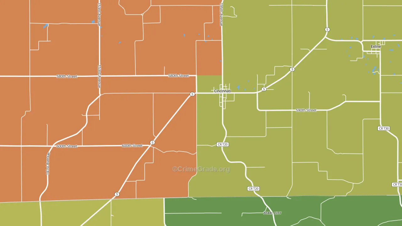 52549, IA Map of Drug-Related Crime Rates