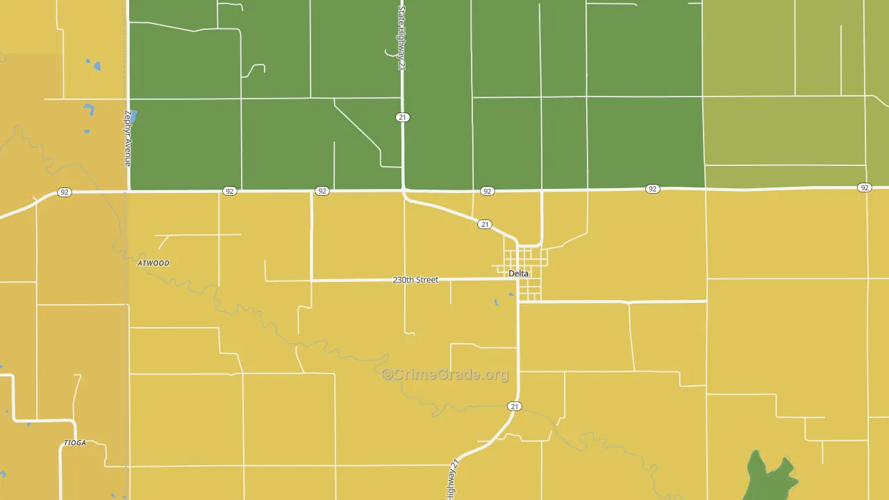 52550, IA Map of Drug-Related Crime Rates