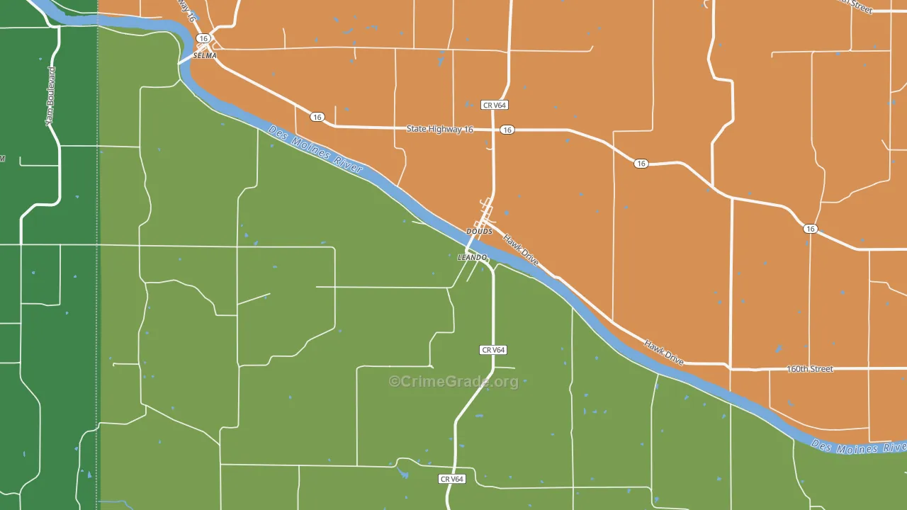 52551, IA Map of Drug-Related Crime Rates