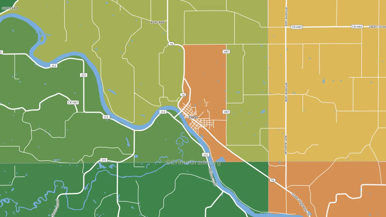 52554, IA Map of Drug-Related Crime Rates