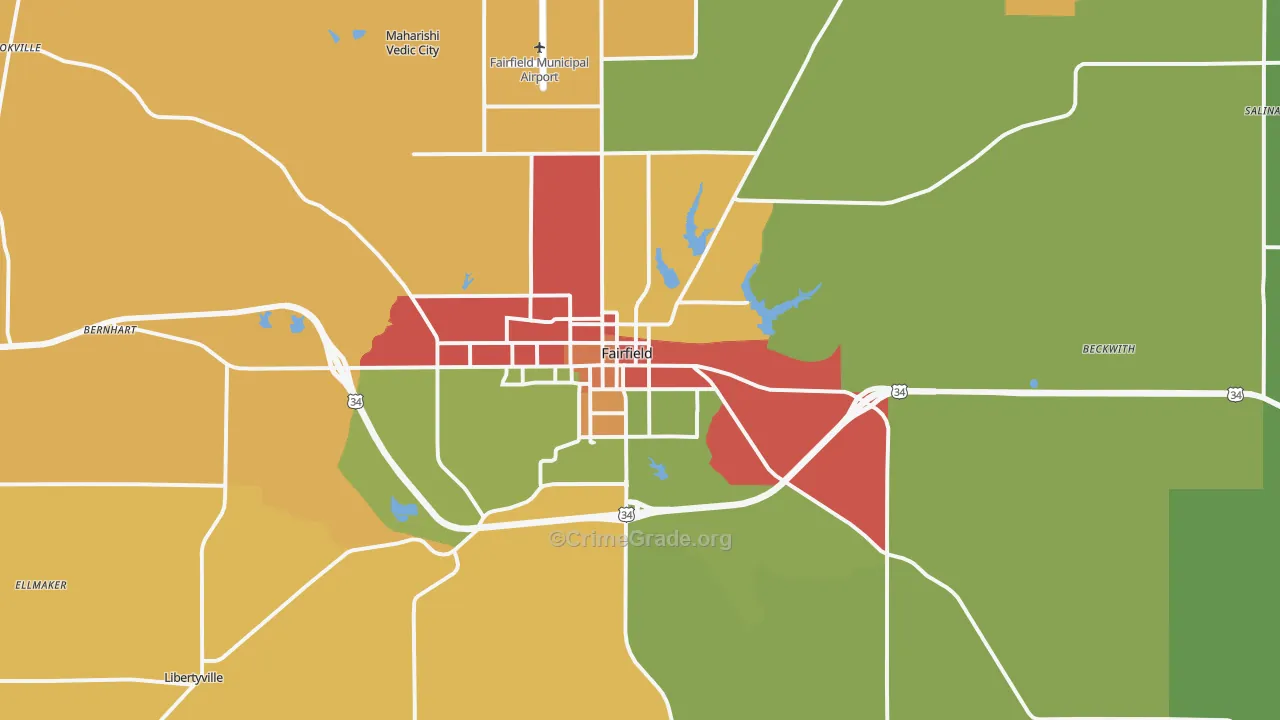 52556, IA Map of Drug-Related Crime Rates