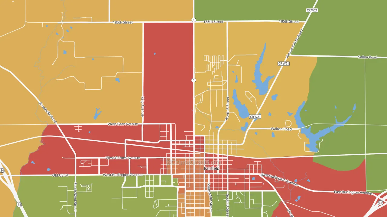 52557, IA Map of Drug-Related Crime Rates