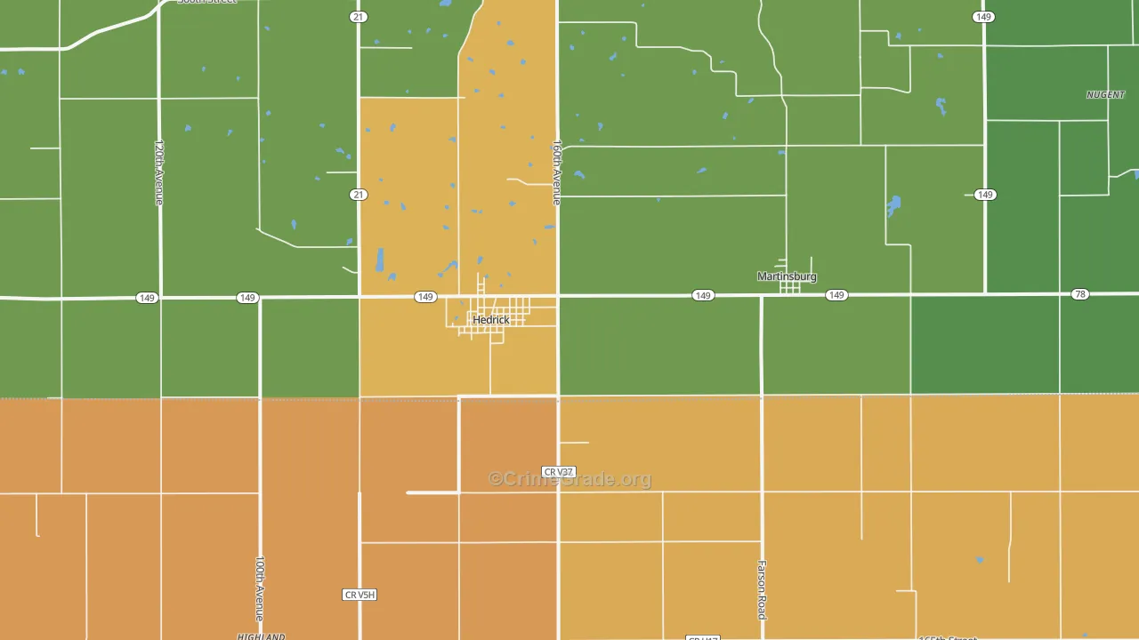 52563, IA Map of Drug-Related Crime Rates