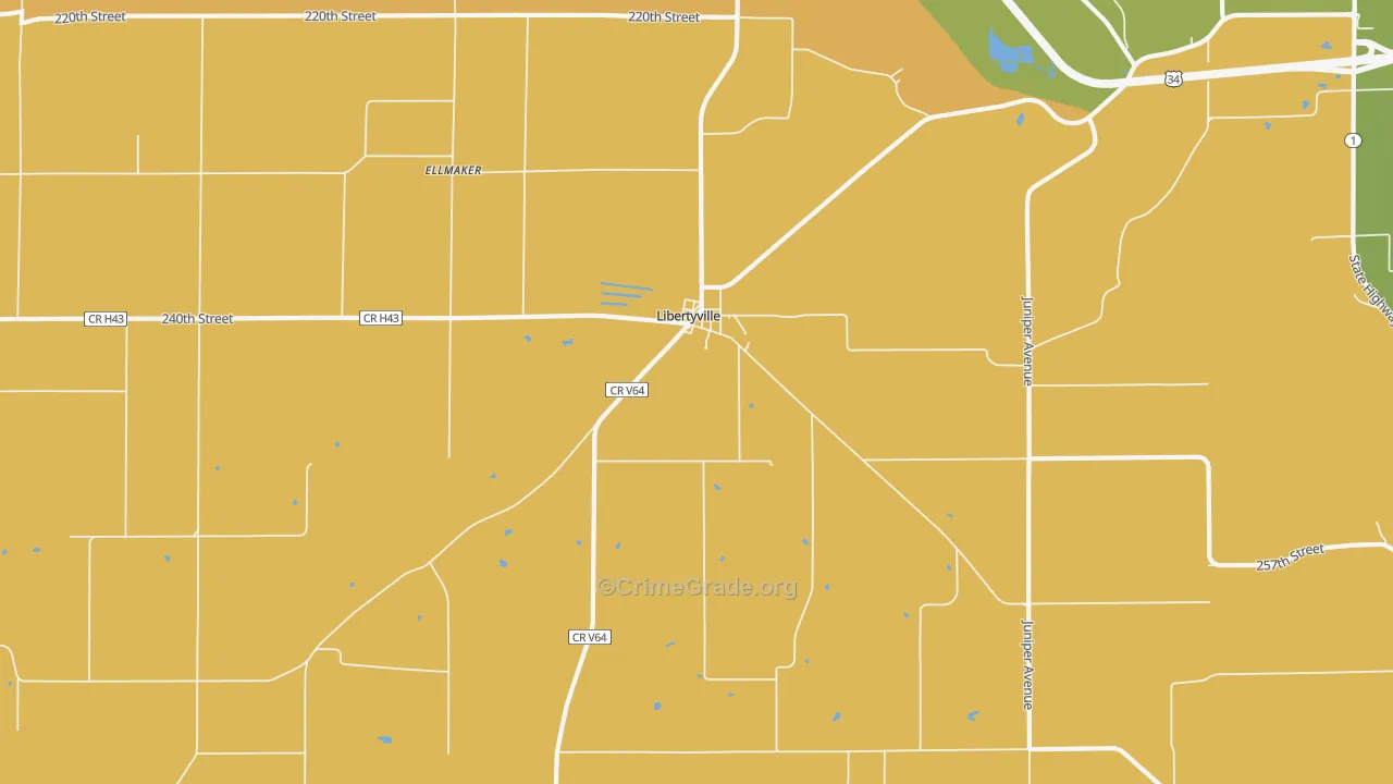 52567, IA Map of Drug-Related Crime Rates