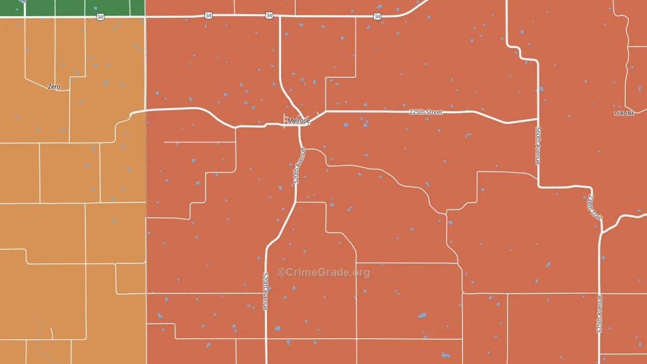 52569, IA Map of Drug-Related Crime Rates