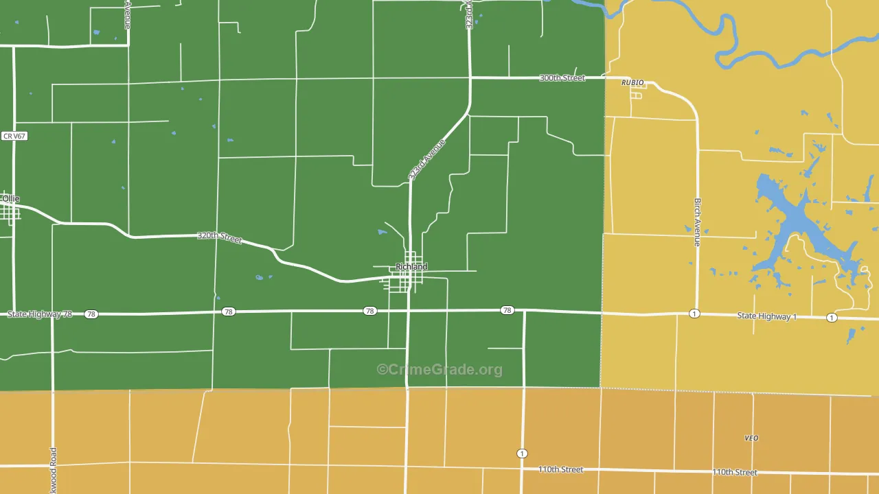 52585, IA Map of Drug-Related Crime Rates