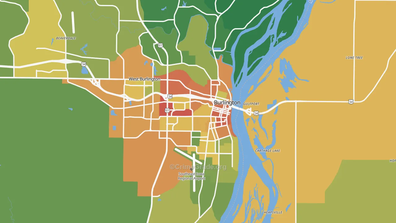 52601, IA Map of Drug-Related Crime Rates