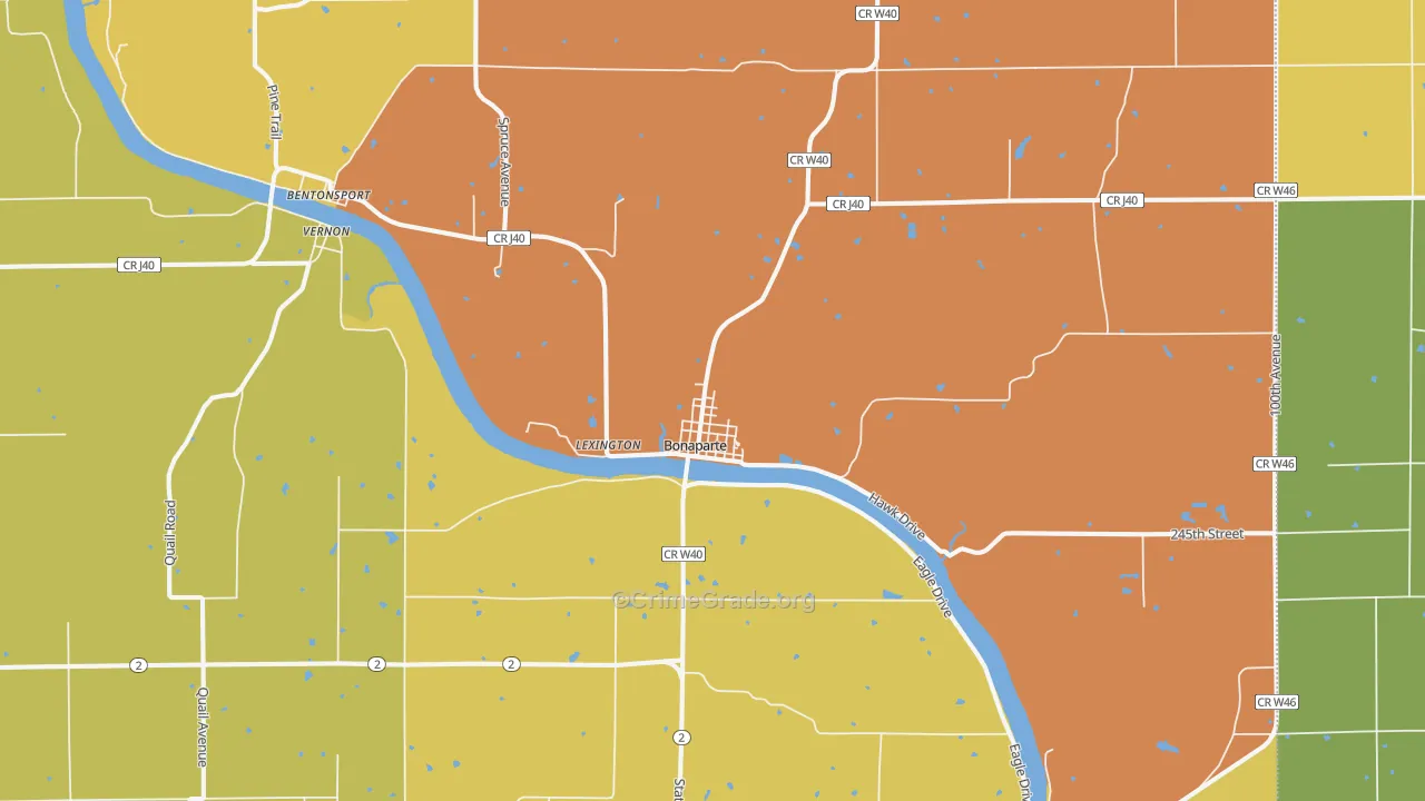 52620, IA Map of Drug-Related Crime Rates