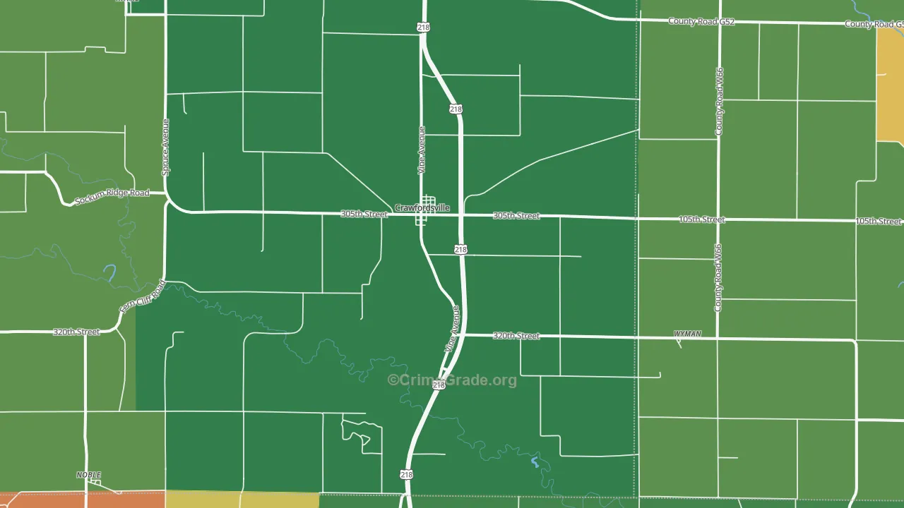 52621, IA Map of Drug-Related Crime Rates