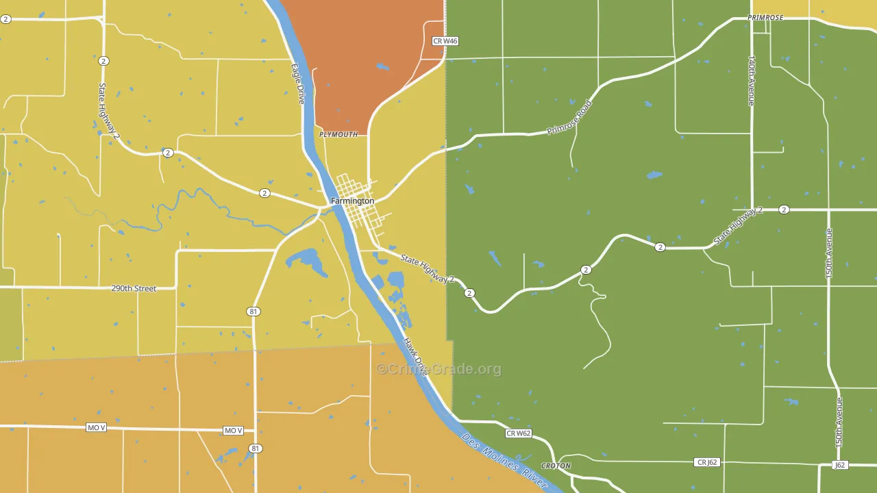 52626, IA Map of Drug-Related Crime Rates