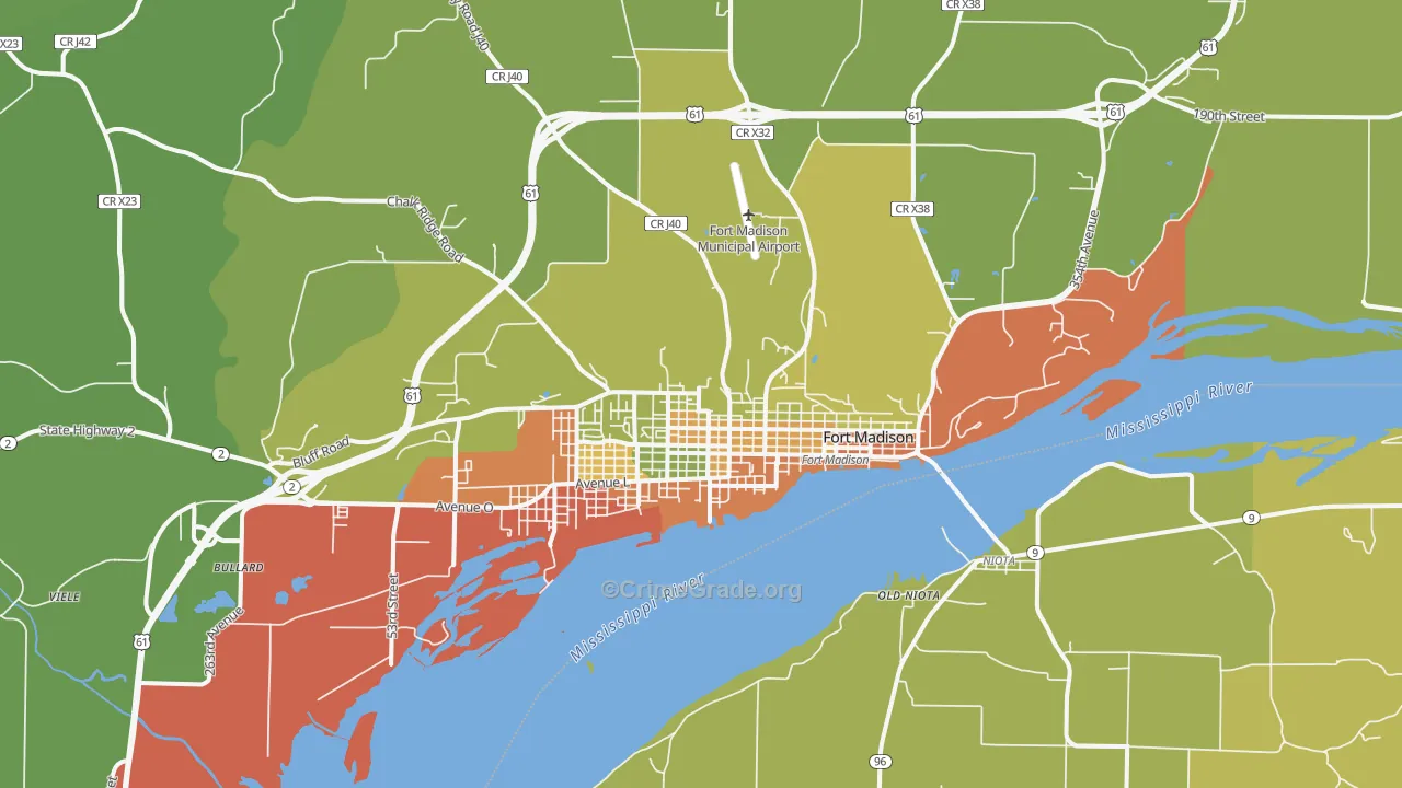 52627, IA Map of Drug-Related Crime Rates