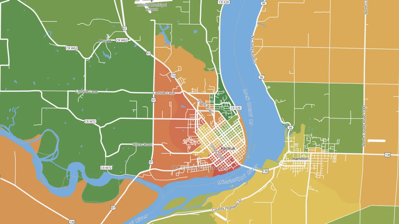 52632, IA Map of Drug-Related Crime Rates