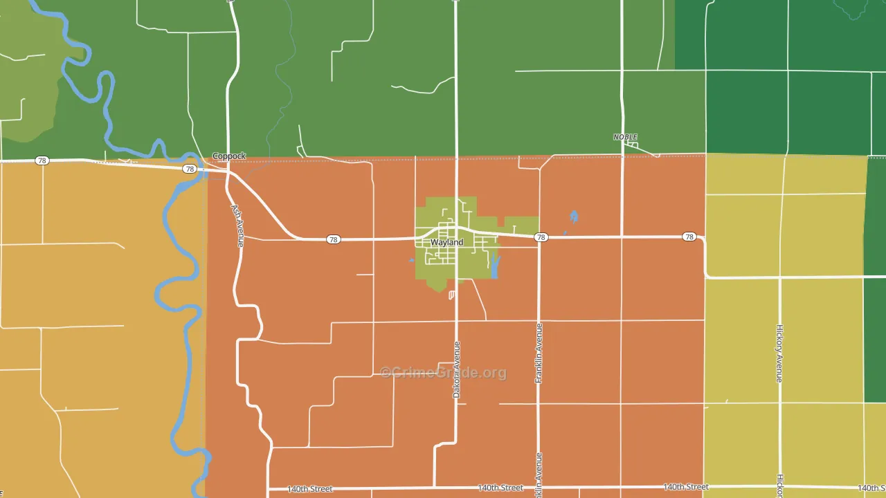 52654, IA Map of Drug-Related Crime Rates