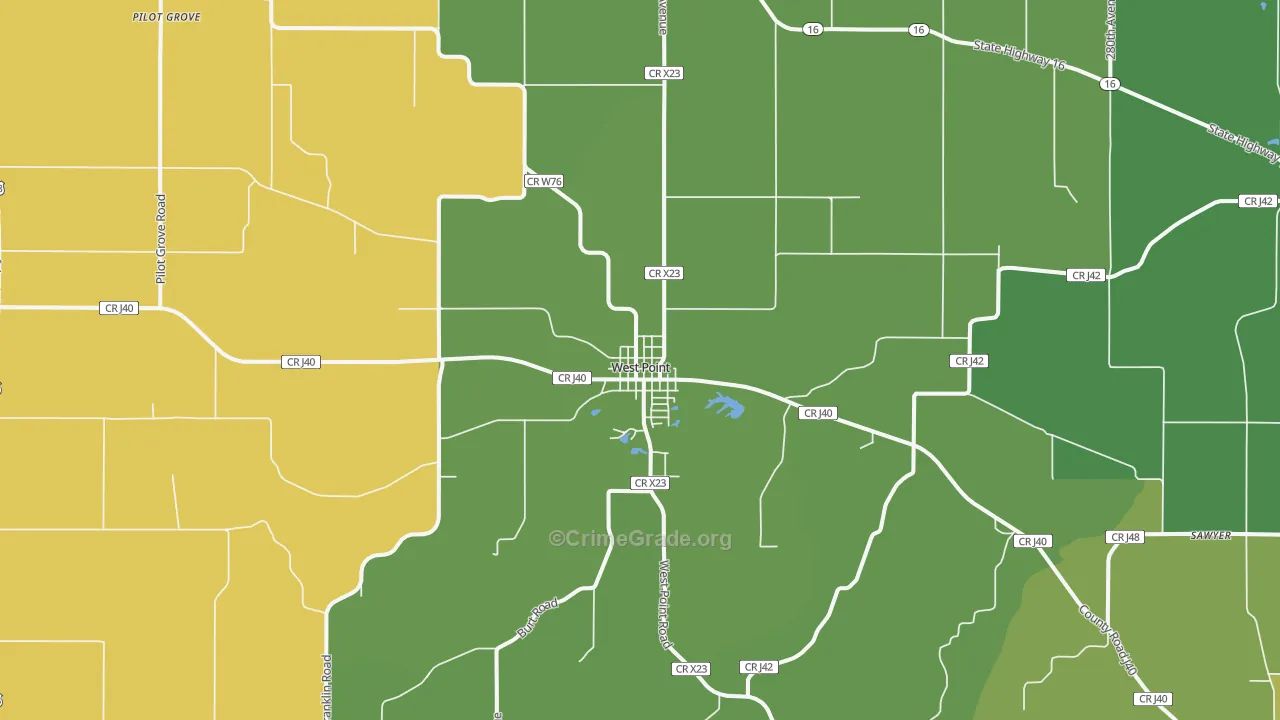 52656, IA Map of Drug-Related Crime Rates