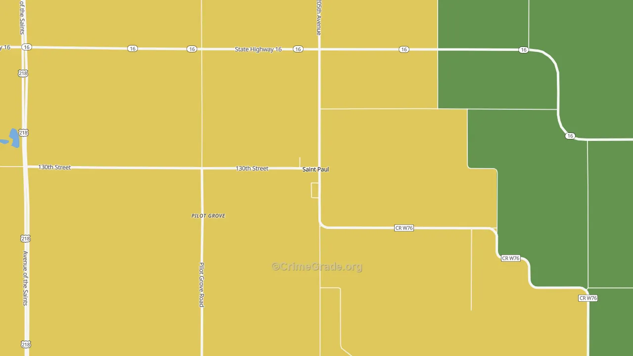 52657, IA Map of Drug-Related Crime Rates