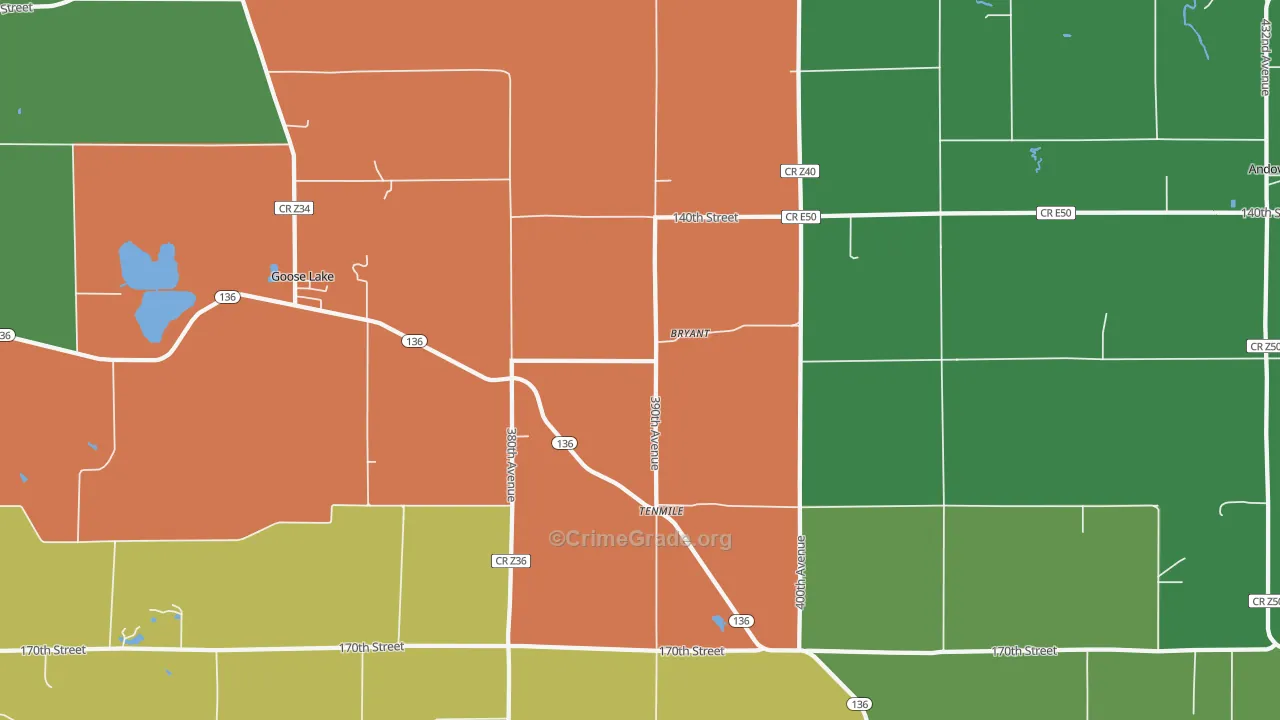 52727, IA Map of Drug-Related Crime Rates