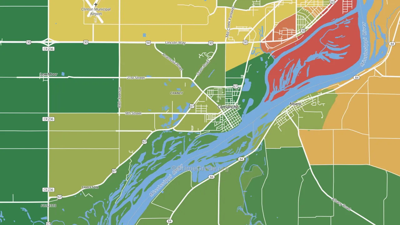 52730, IA Map of Drug-Related Crime Rates