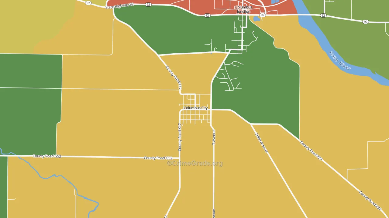 52737, IA Map of Drug-Related Crime Rates