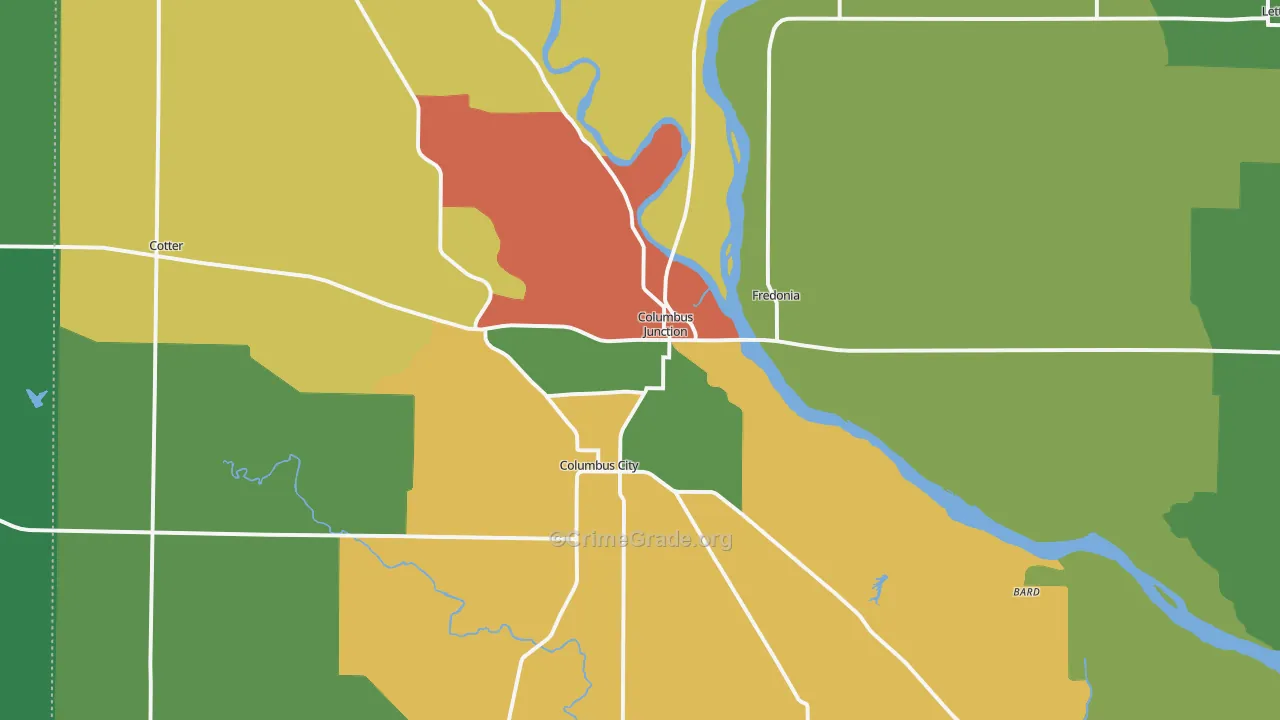 52738, IA Map of Drug-Related Crime Rates