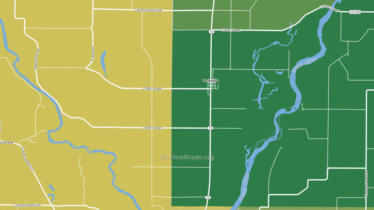 52739, IA Map of Drug-Related Crime Rates
