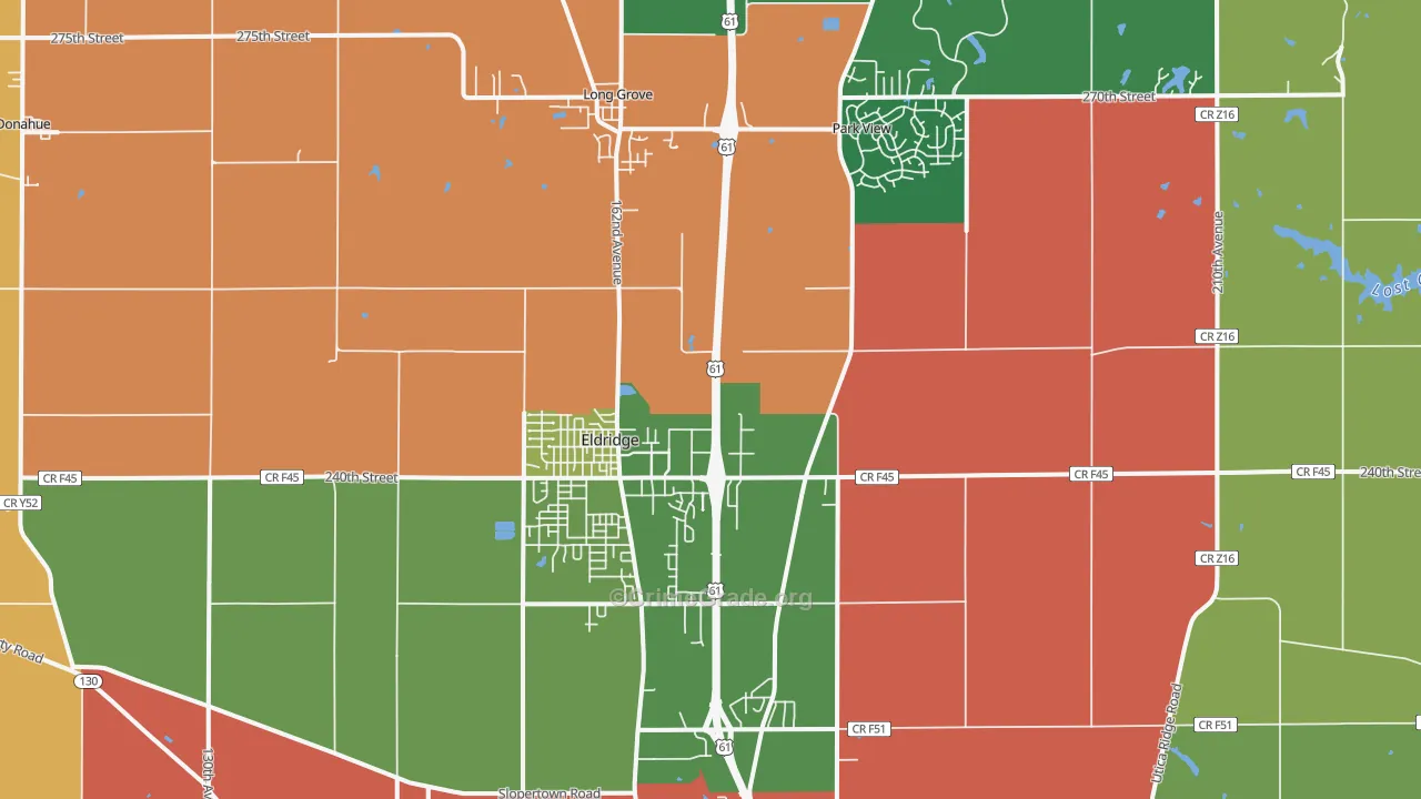 52748, IA Map of Drug-Related Crime Rates